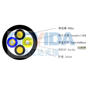 Indoor / Outdoor Fernübertragung Breakout Fiber Optical Cable